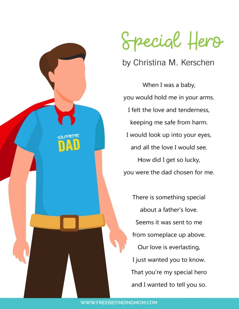 3 Free Printable Poems About Dads