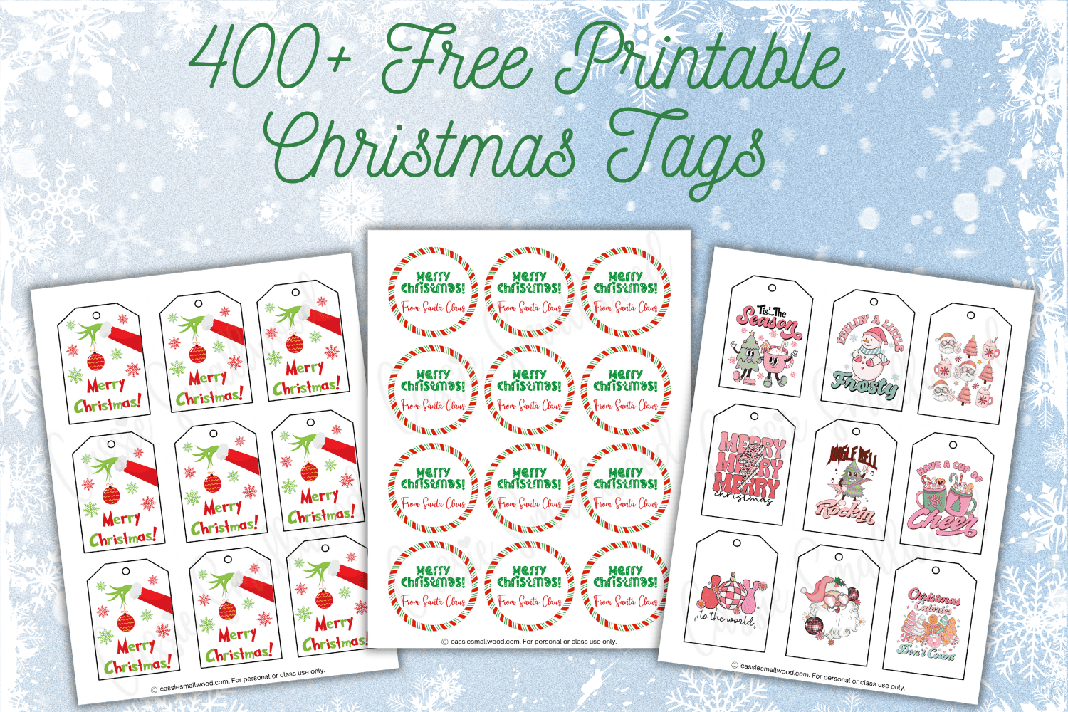 400 CUTEST Printable Christmas Tags Free PDF Cassie Smallwood