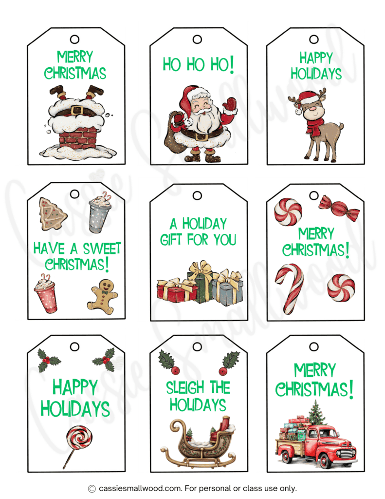 400 CUTEST Printable Christmas Tags Free PDF Cassie Smallwood