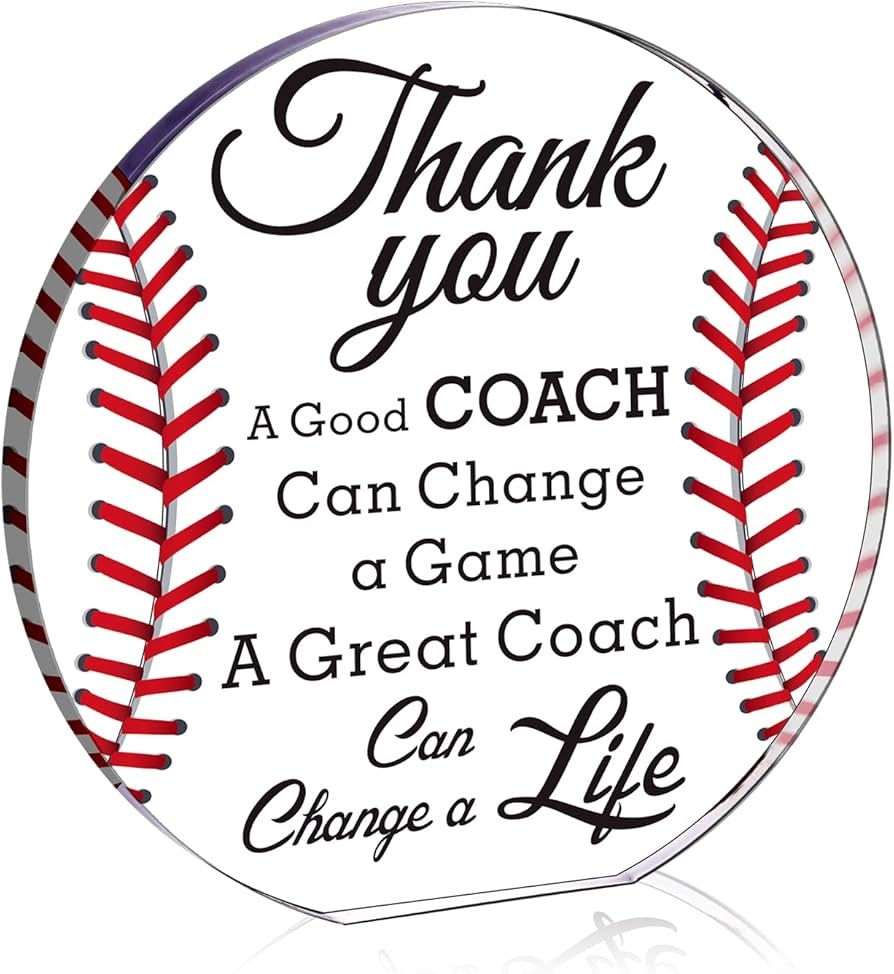 Amazon Acrylic Baseball Coach Gifts For Coach Thank You Gifts Office Desk Decor Appreciation Gift Thank You Gift For Baseball Coach End Of Season Coach Gift For Baseball Coach Home 