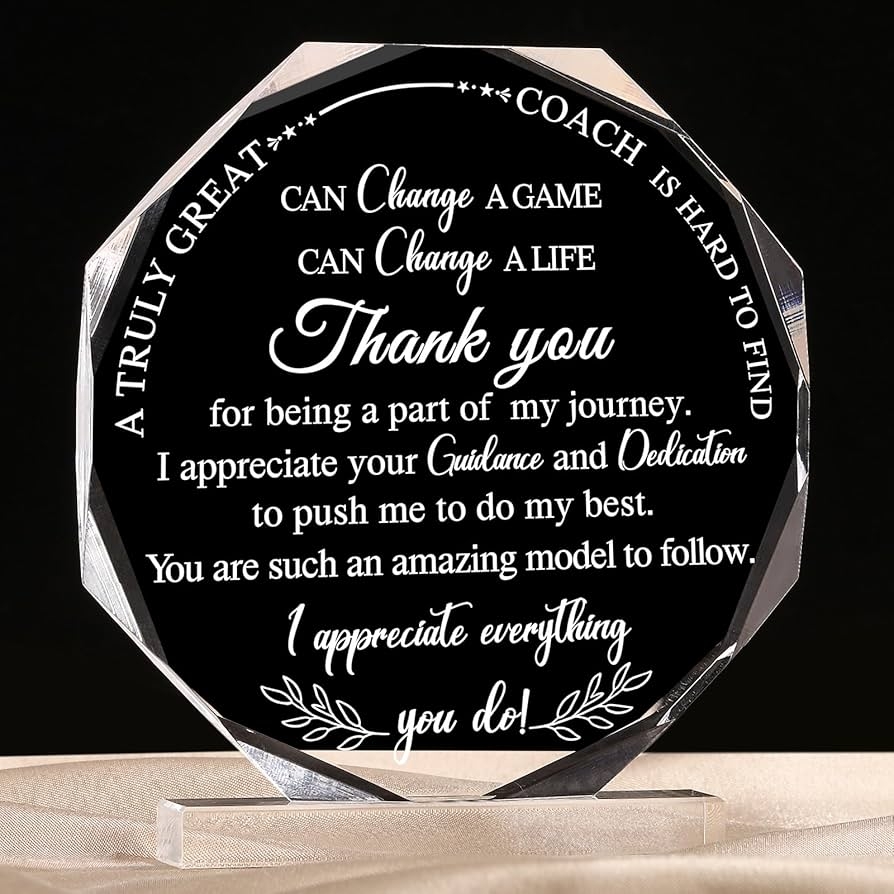 Amazon Chunful Coach Gift For Men Thank You Plaque Of Appreciation Acrylic Cheer Coach Gifts For Women For Football Basketball Soccer Baseball Christmas Retirement Birthday Home Kitchen