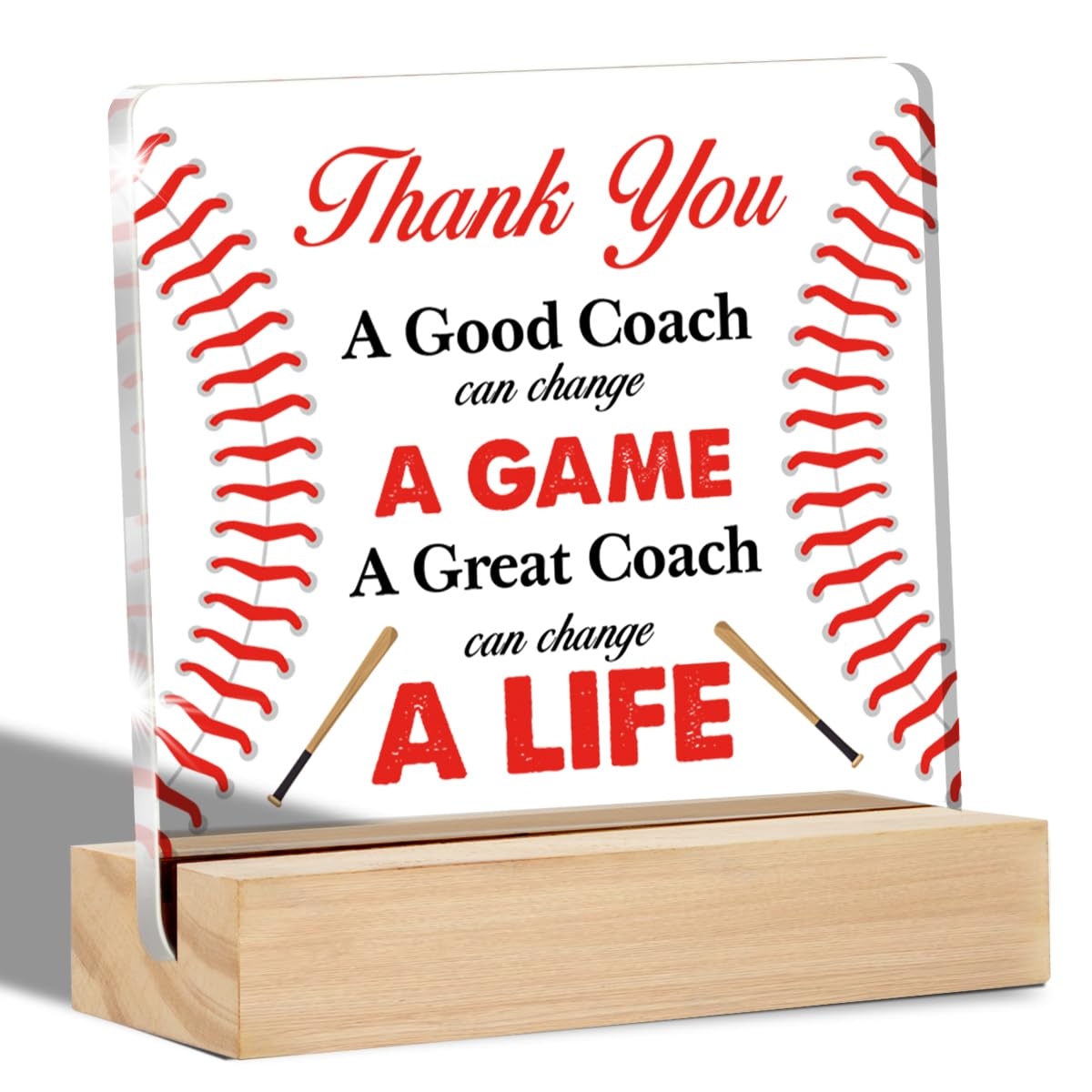 Amazon Thank You Coach Gifts Baseball Coach Clear Desk Decorative Sign Baseball Coach Appreciation Gift Acrylic Sign With Stand Table Plaque Sign Keepsake Office Decor Home Kitchen