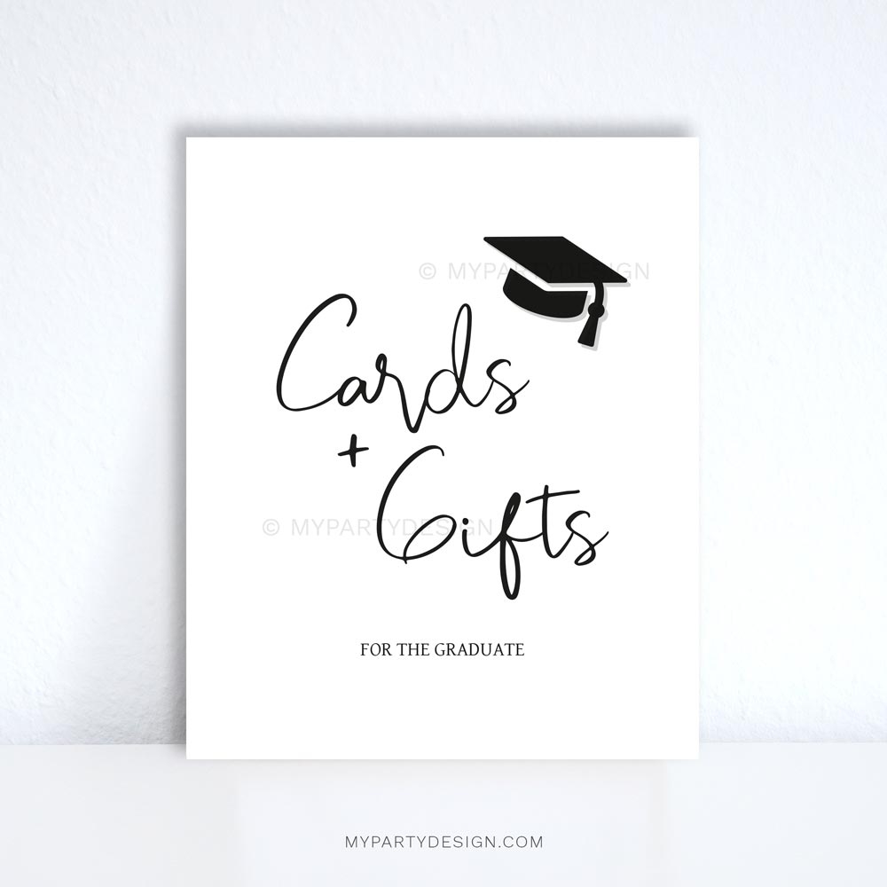 Cards And Gifts Graduation Sign Printable My Party Design
