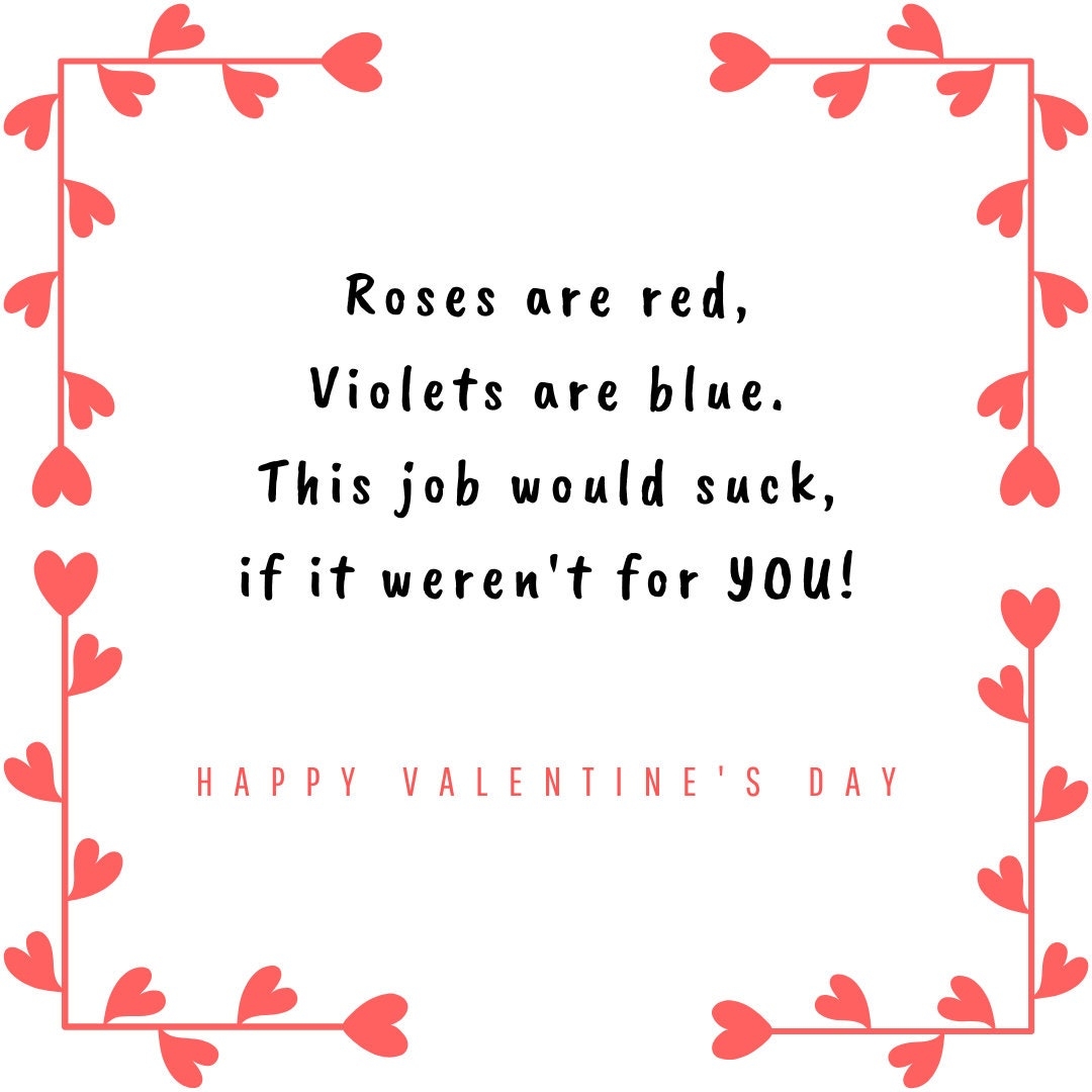 Coworker Valentine s Day Card Gift Tag Etsy