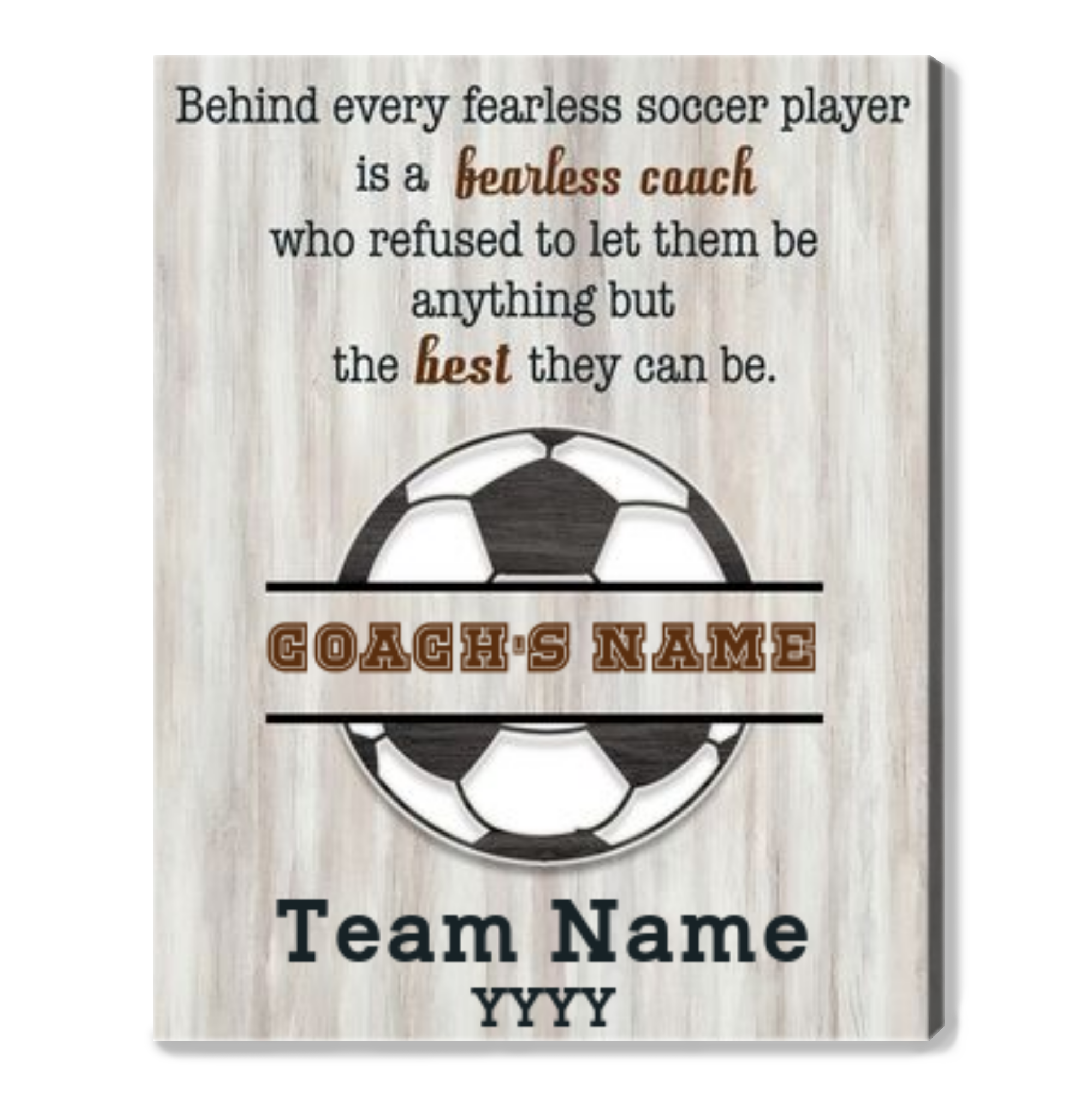 Custom Soccer Coach Appreciation Canvas Print Soccer Coach Thank You Gift Oh Canvas