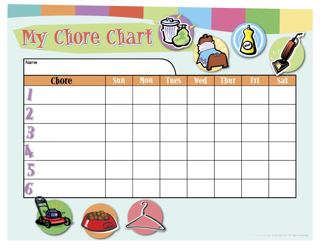 free editable chore chart