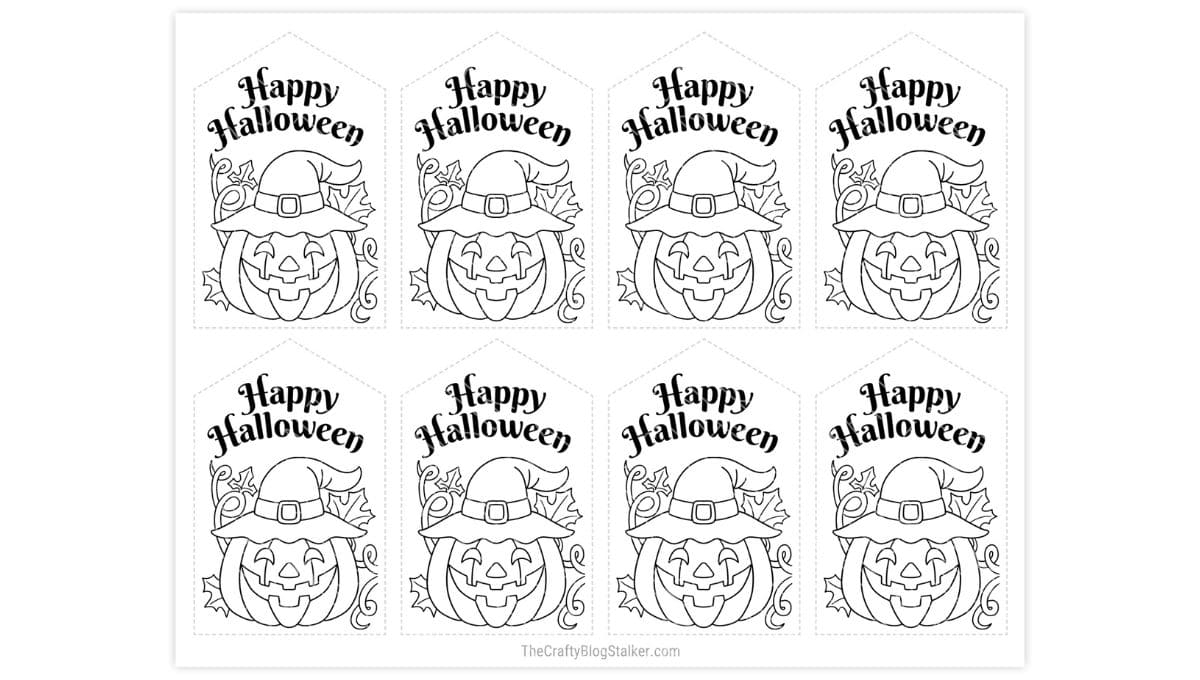 DIY Halloween Gift Tags Free Colorable PDF The Crafty Blog Stalker
