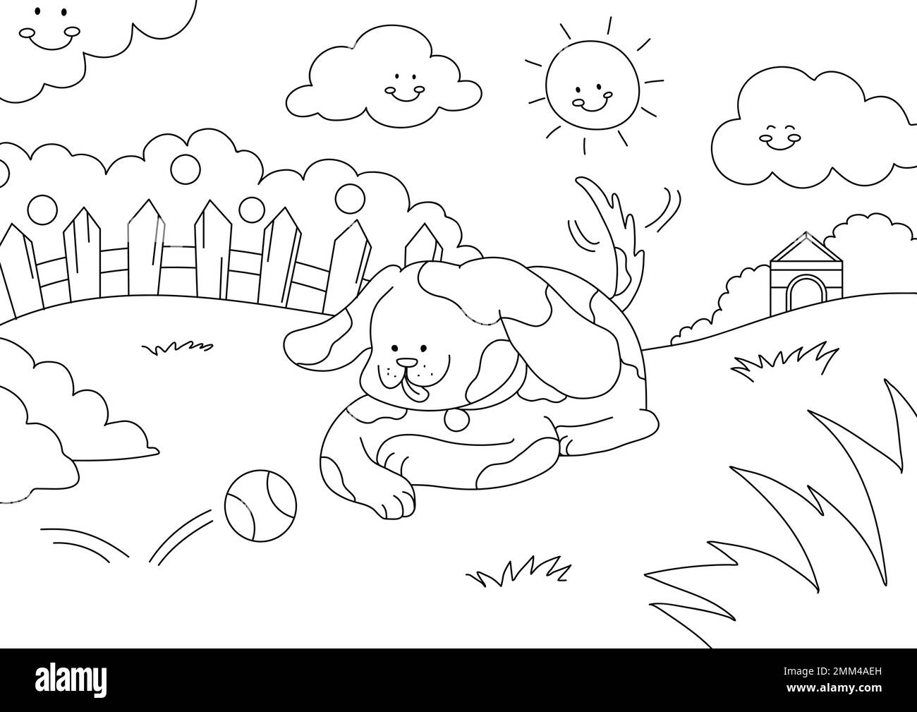 Dog Kids Coloring Page Vector Blank Printable Design For Children To Fill In Stock Vector Image Art Alamy Dog Kids Coloring Page Vector Blank Printable Design For Children To Fill In Stock Vector Image Art Alamy