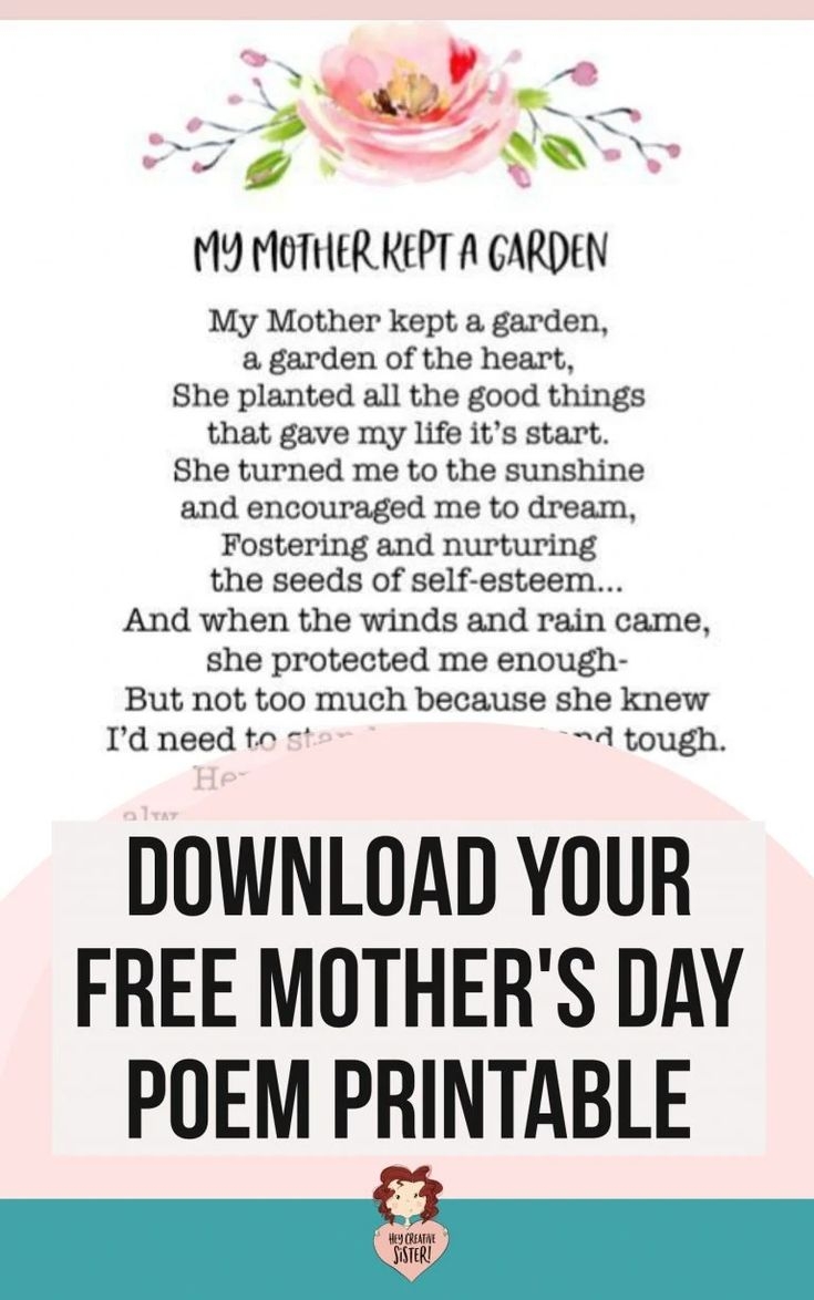 Download This Beautiful Free Printable Mother s Day Poem 