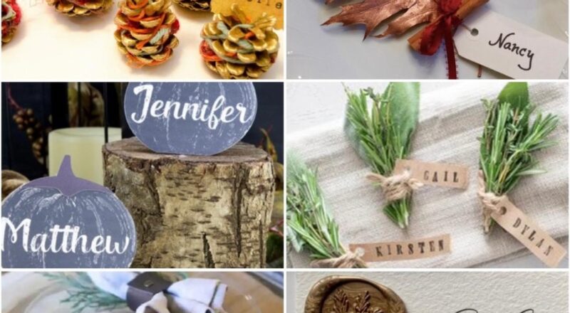 Easy Creative Ideas To Inspire Your Thanksgiving Place Card Creations Pinot s Palette