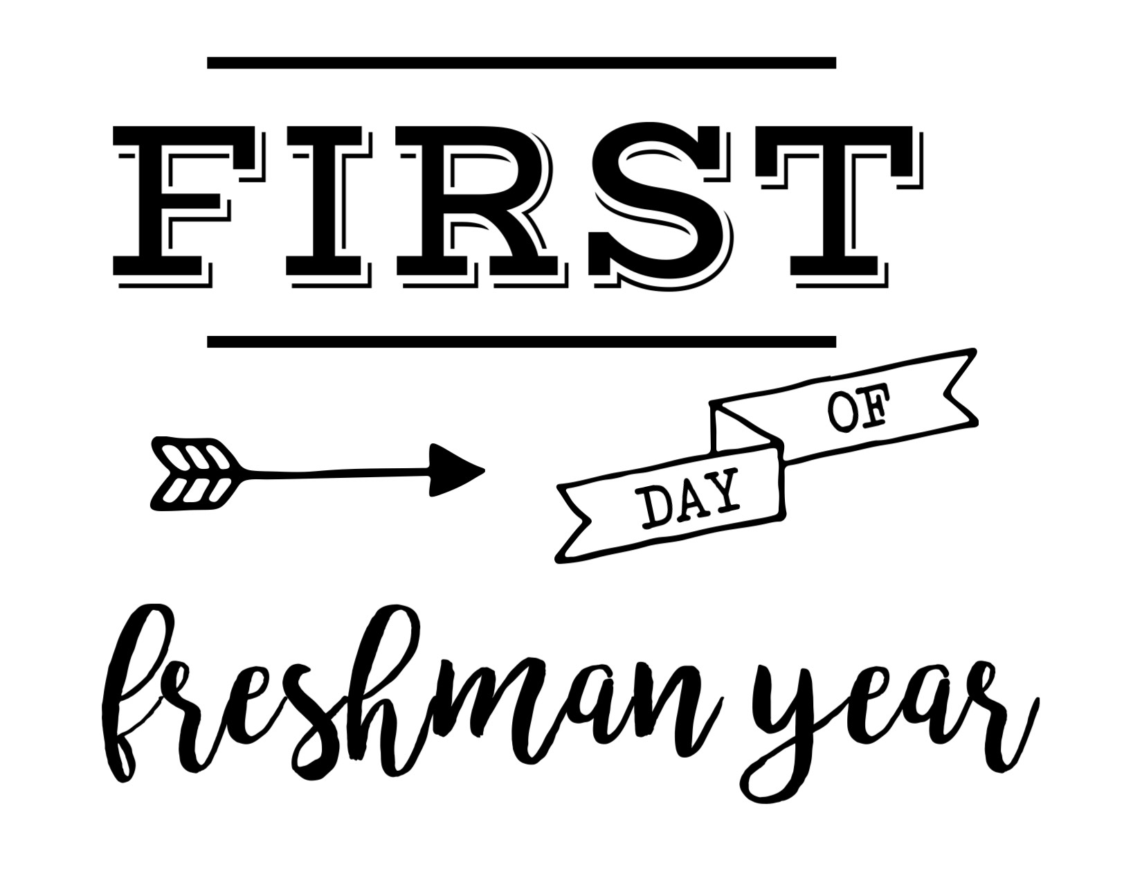 First Day Of School Sign Free Printable Paper Trail Design