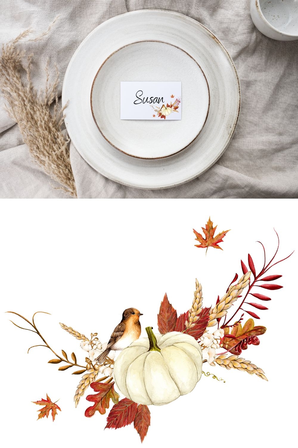 Free Fall Printable Place Cards Thanksgiving Tablescape Ideas The Birch Cottage