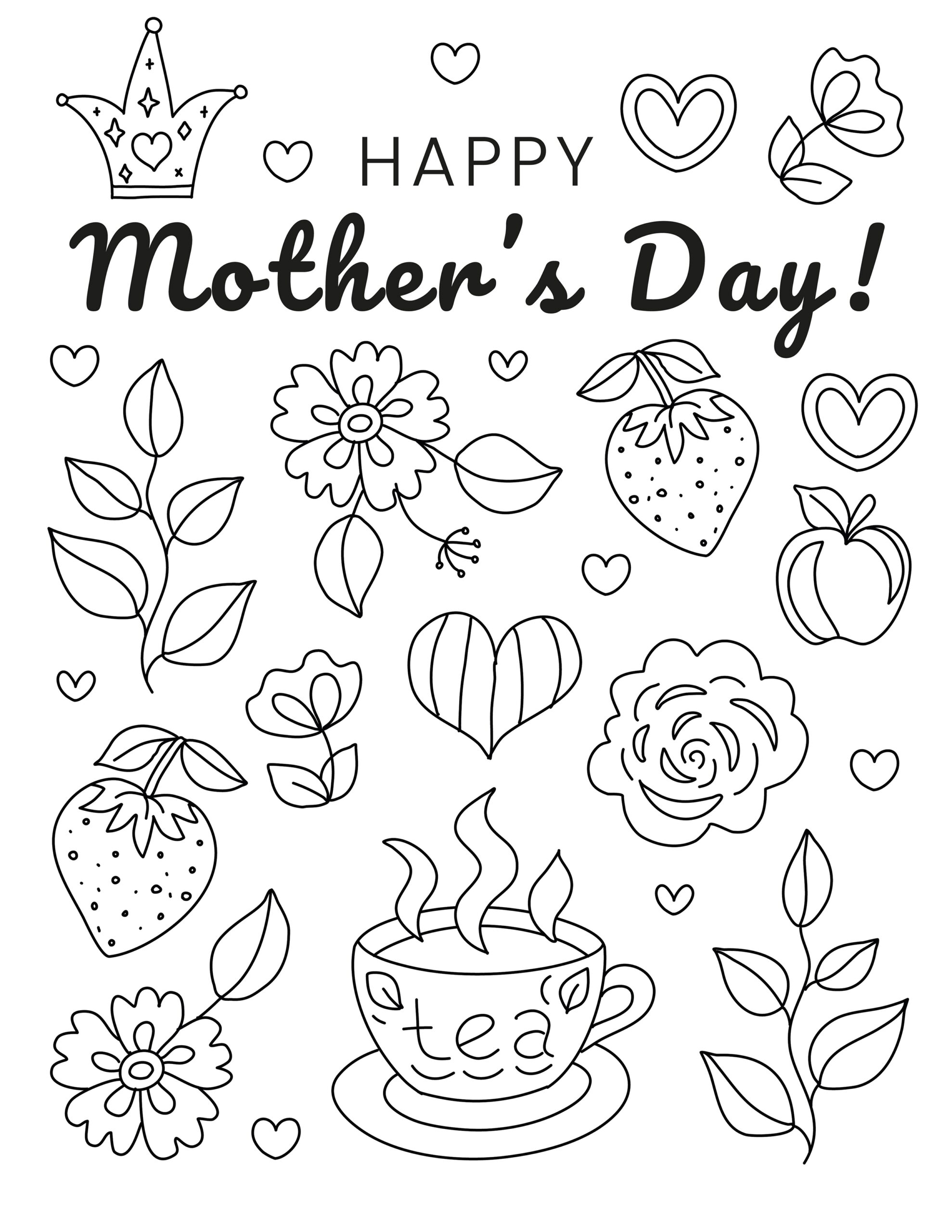 Free Mother s Day Coloring Pages Printables For Kids Happy Toddler Playtime