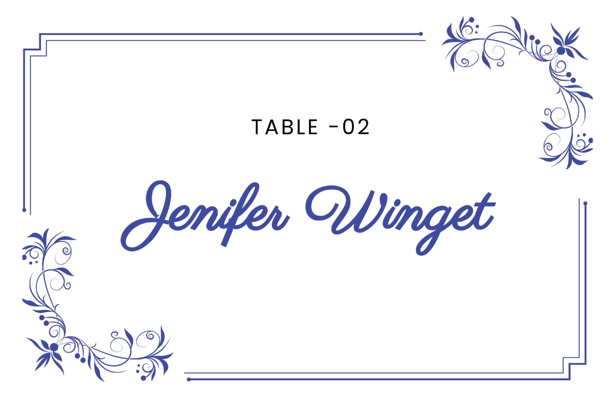 Free Place Card Templates Editable And Printable