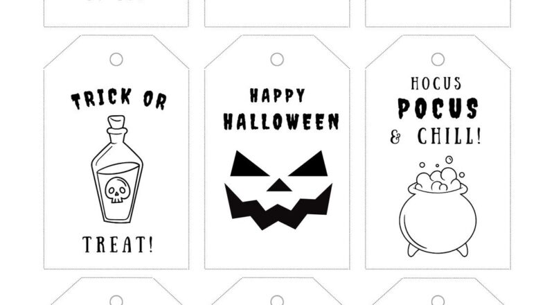 Free Printable And Customizable Halloween Tag Templates Canva