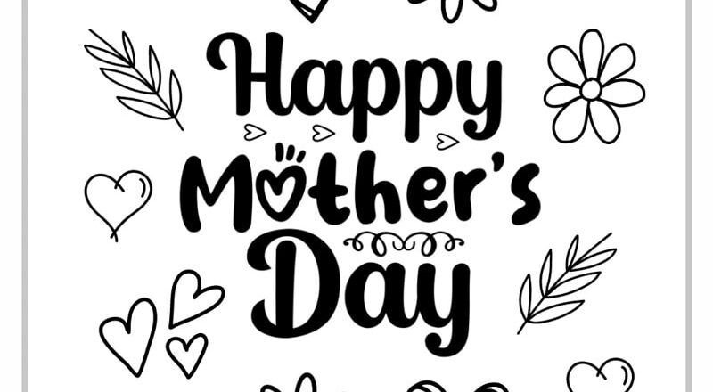 Free Printable Mother s Day Colouring Card Finding Myself Young