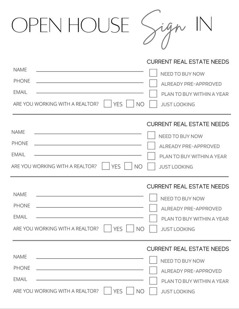 Free Printable Sign In Sheet For Open House Printable Party Favors Free Printable Sign In Sheet For Open House Printable Party Favors