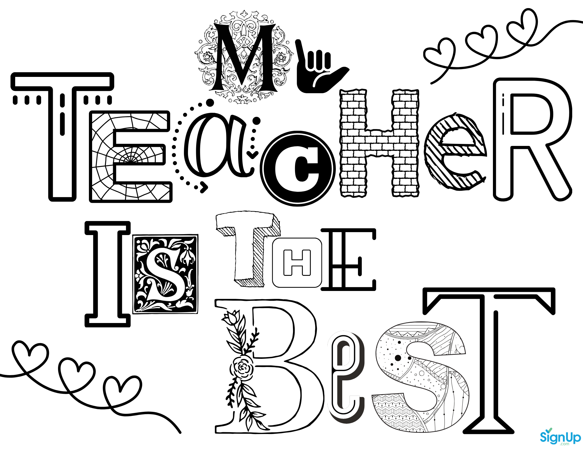 teacher appreciation coloring card