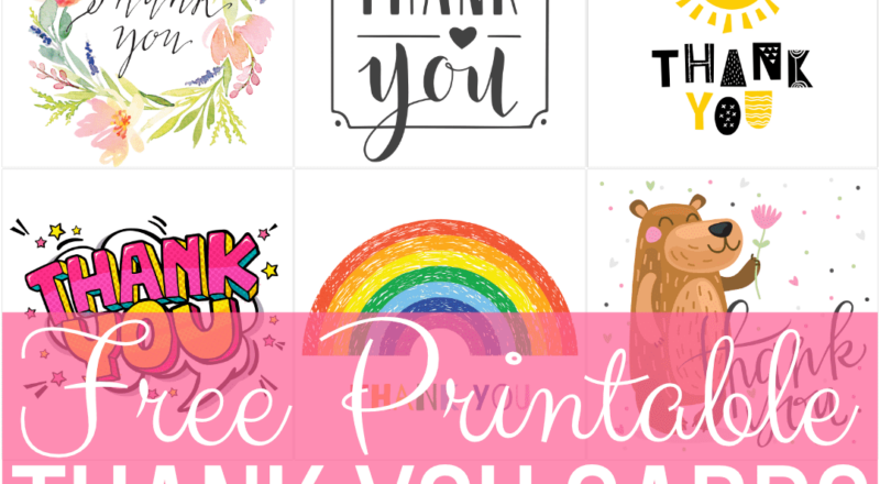 Free Printable Thank You Cards