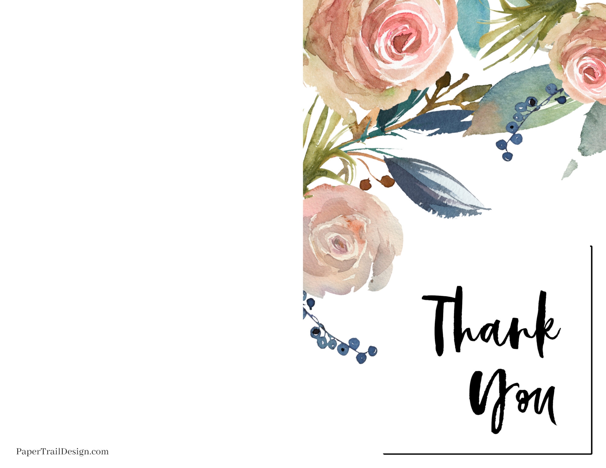 print free thank you card
