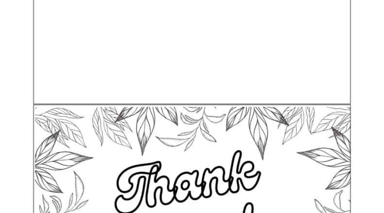 Free Printable Thank You Cards To Color Add A Little Adventure
