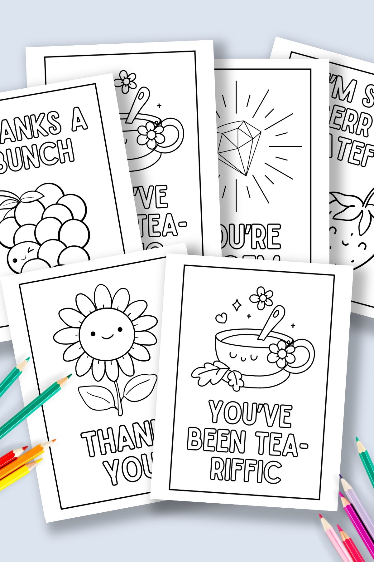 Free Printable Thank You Cards To Colour Gathering Beauty