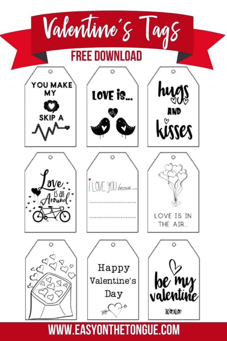 Free Printable Valentines Gift Tags Free Printable Valentines Gift Tags