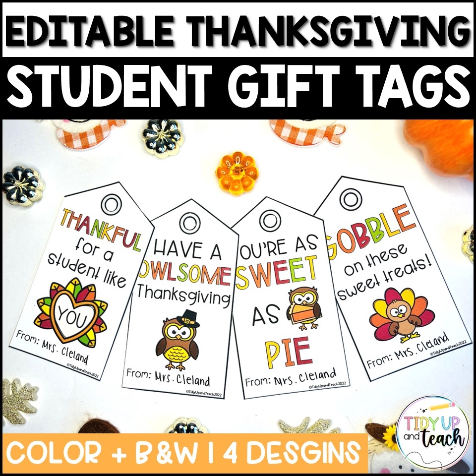 Free Thanksgiving Gift Tags Made By Teachers