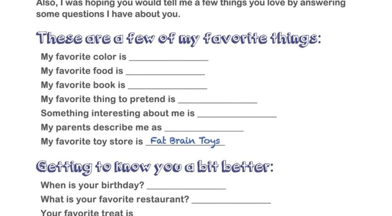 Get To Know Your New Teacher Free Printable