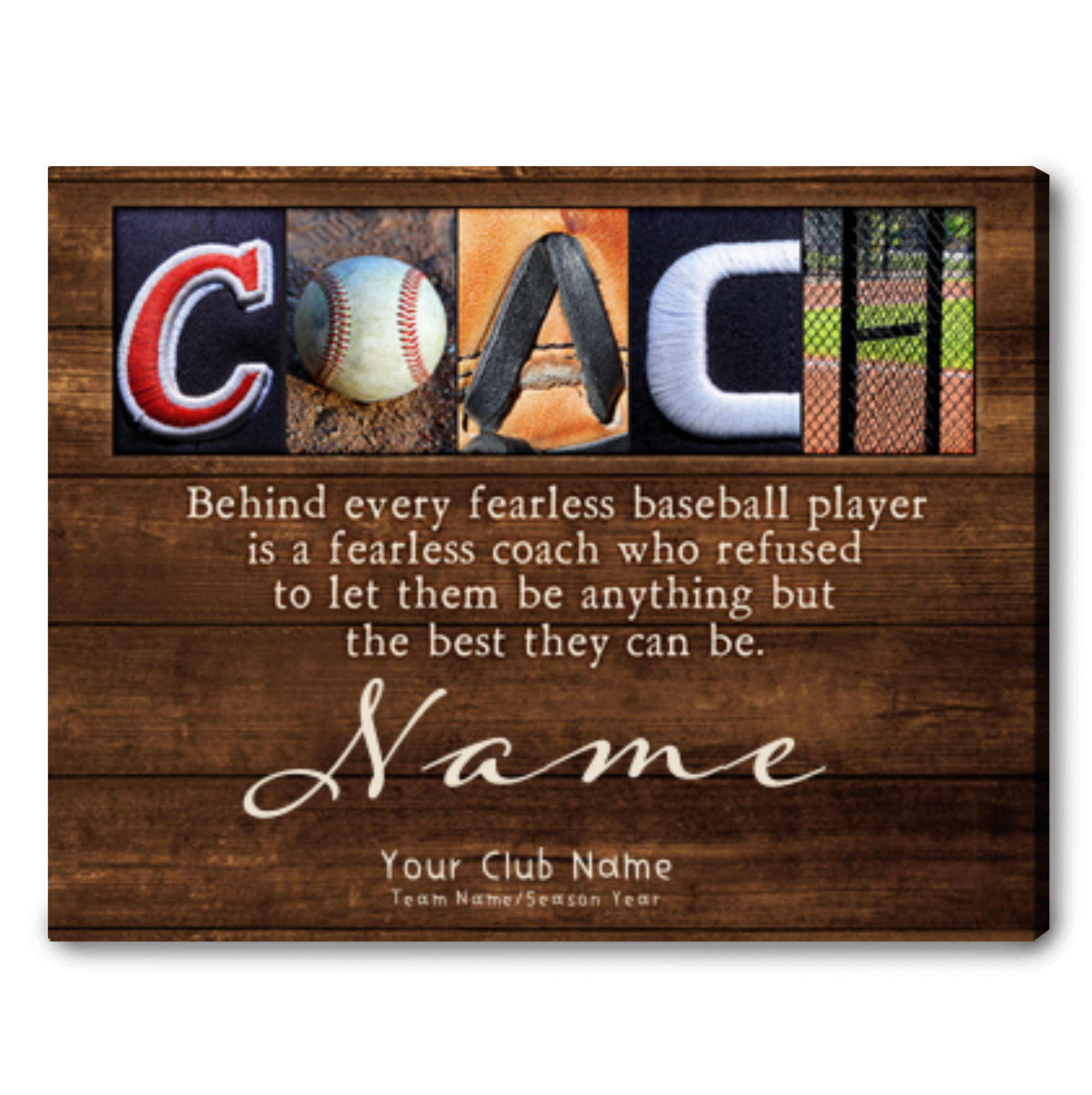 Gift Ideas For Baseball Coach Personalized Baseball Coach Gifts Coaches Thank You Gift Oh Canvas