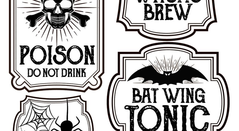 Halloween Bottle Labels Free Printables Potions Labels