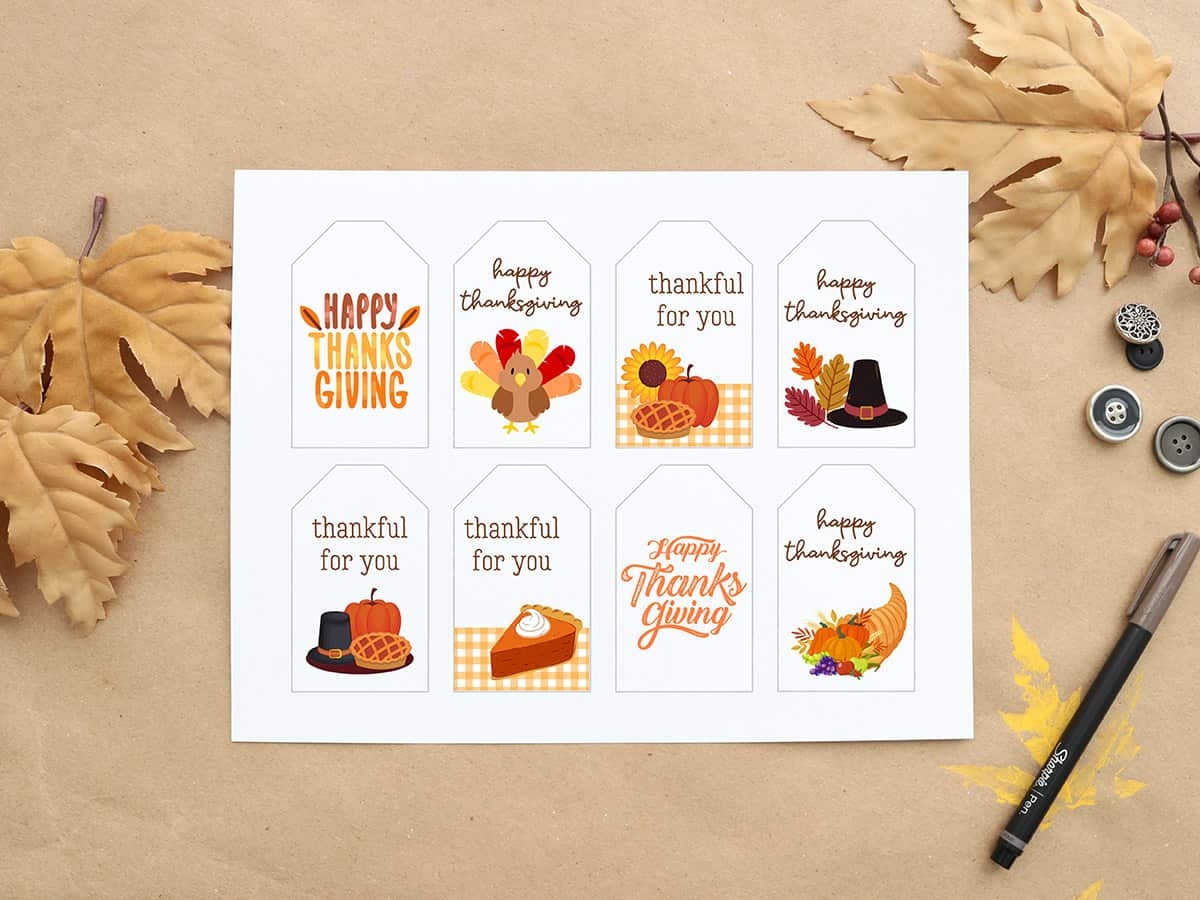 Happy Thanksgiving Gift Tags 8 Free Printable Tags Aubree Originals