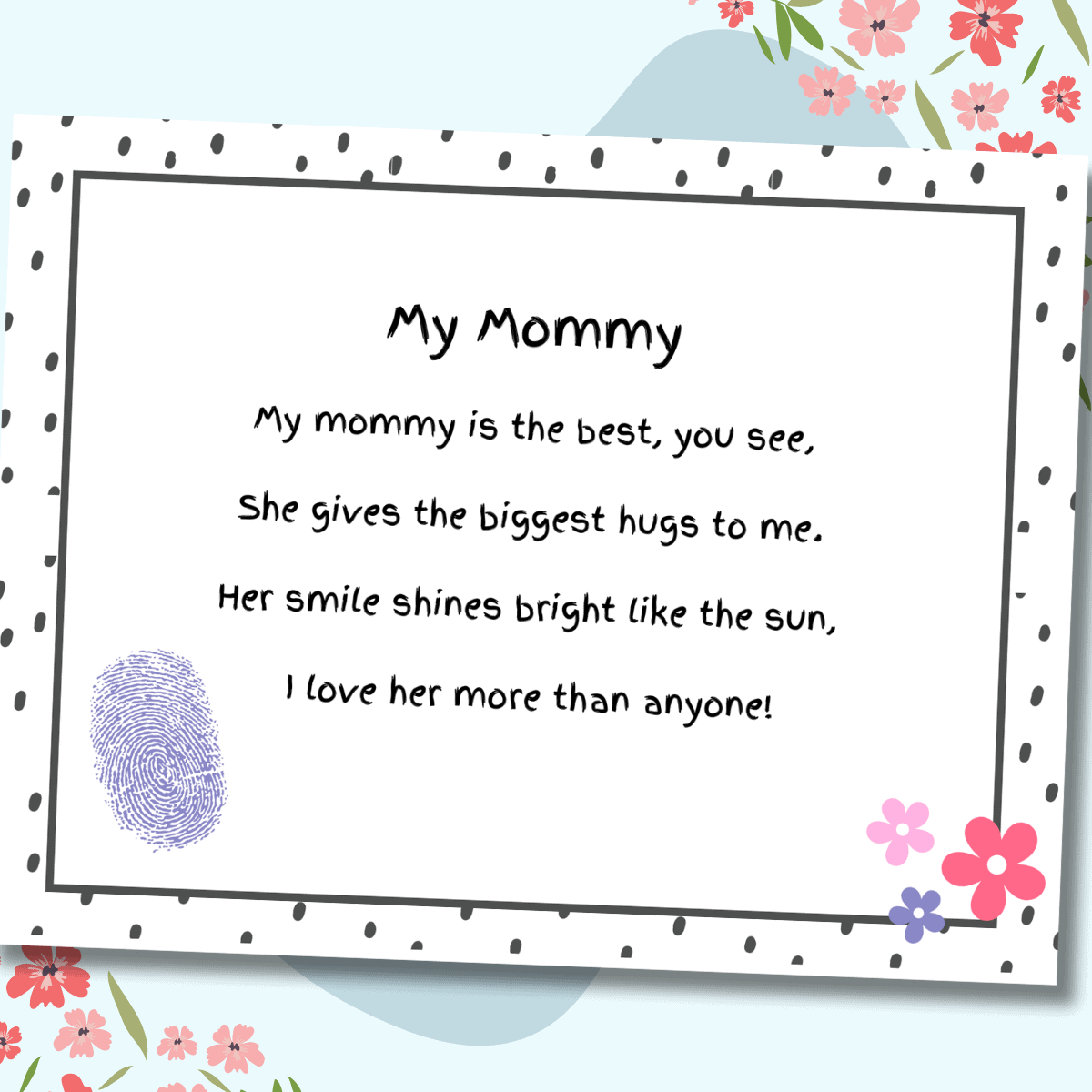 Mother s Day Poems For Kids With Free Printables Mindfulmazing