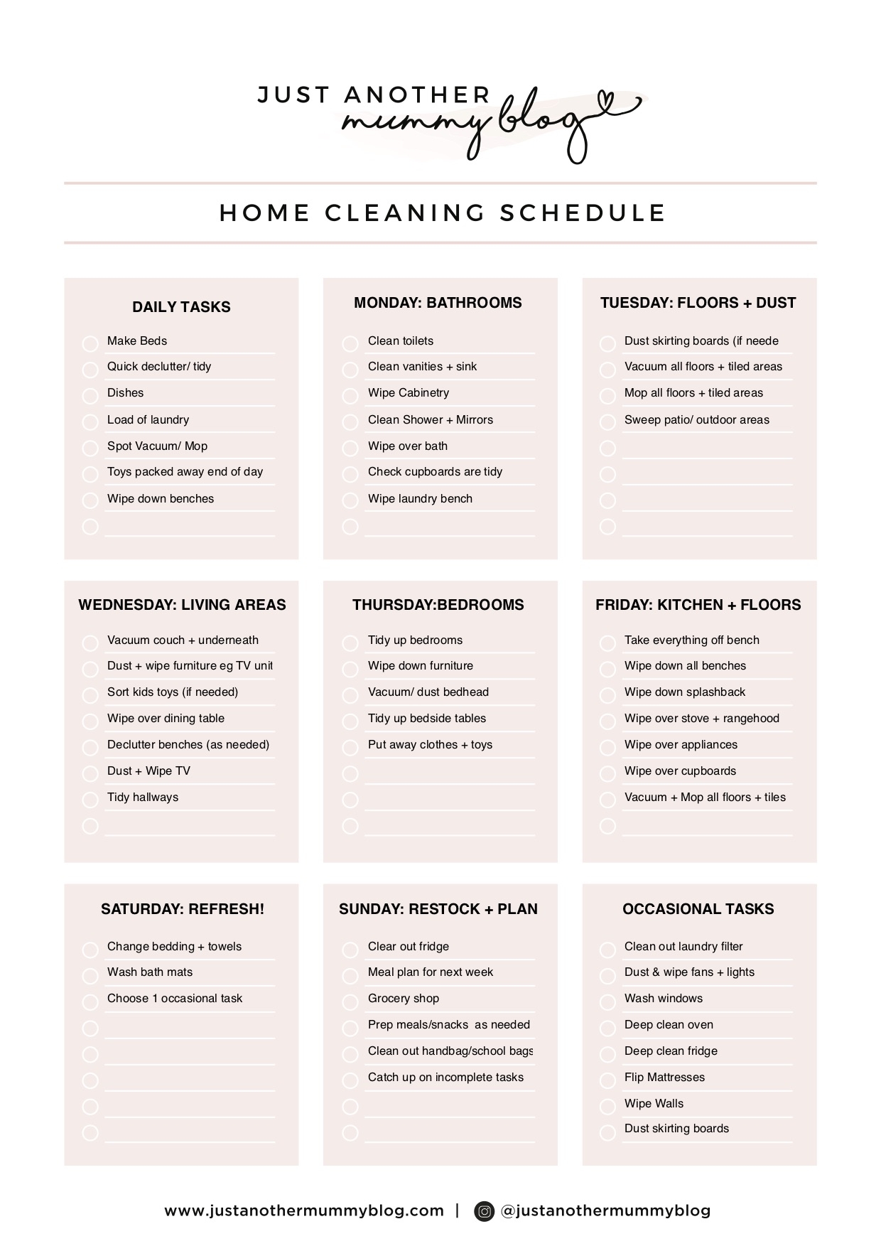 weekly house cleaning checklist template weekly house cleaning checklist template