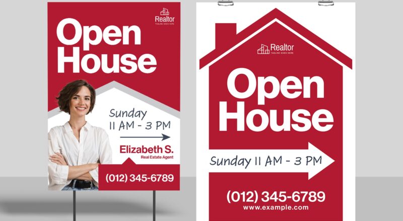 Open House Sign Template BrandPacks