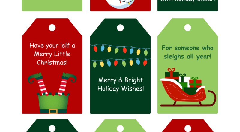 Printable Christmas Gift Tags SignUp