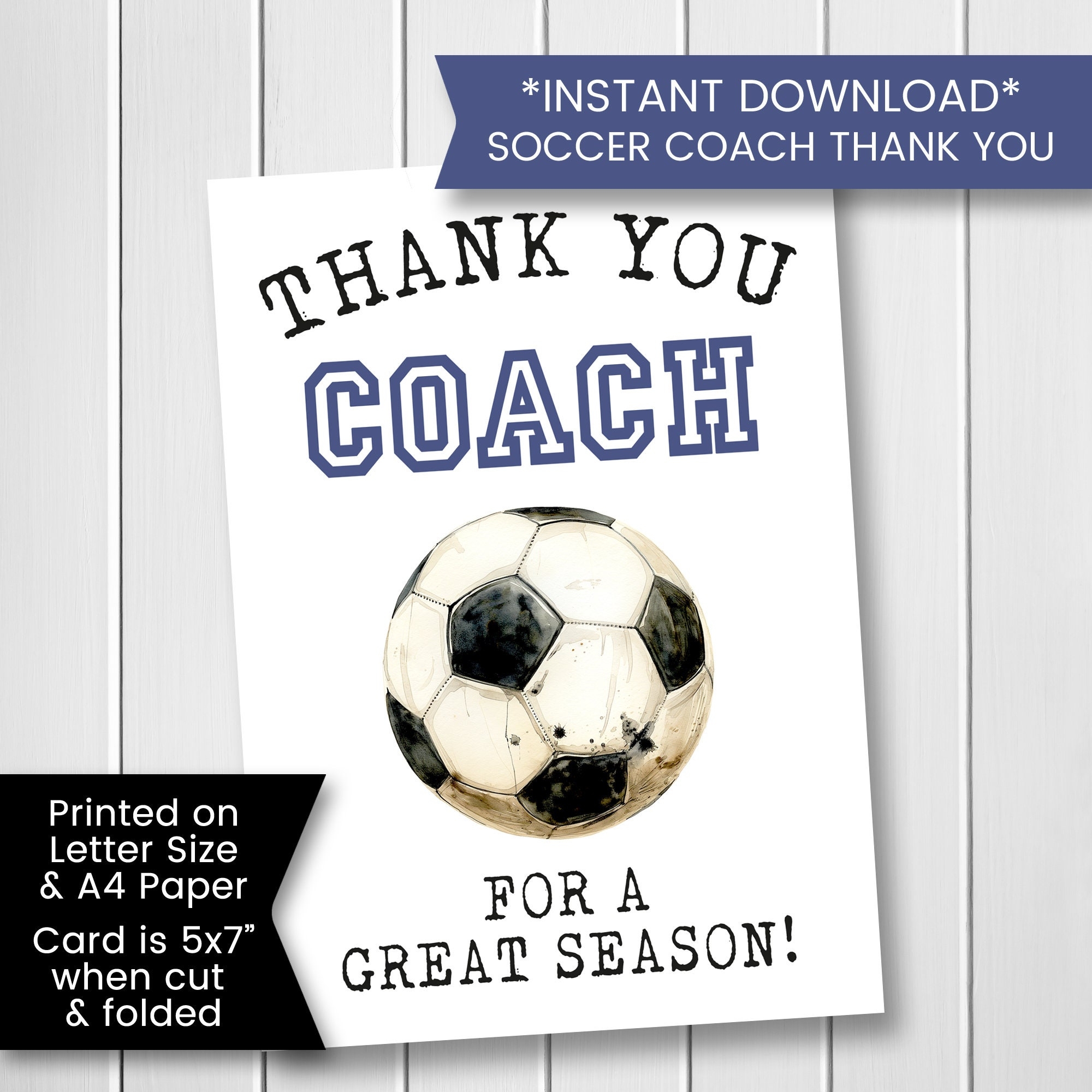 Printable Soccer Coach Thank You Card Thank You For Soccer Coach Assistant Coach Football Coach Appreciation End Of Season Digital Etsy Norway