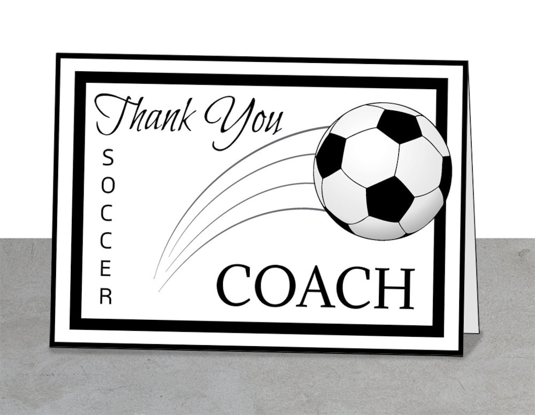 soccer coach thank you card