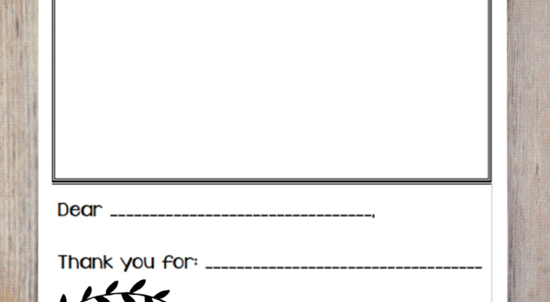 Printable Thank You Note Three Little Ferns Family Lifestyle Blog