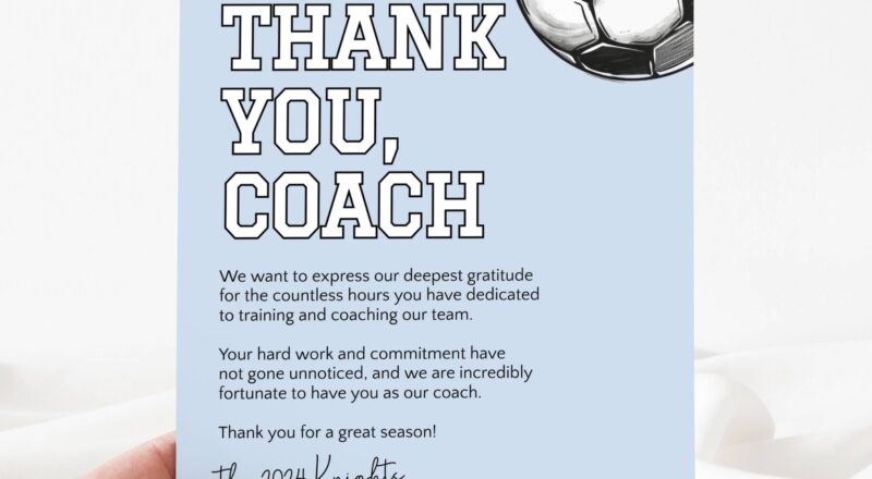 Soccer Coach Thank You Card Template Editable Thank You Coach Coach Thank You Soccer Thank You Printable Coach Appreciation LLP127 Etsy