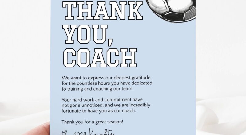 Soccer Coach Thank You Card Template Editable Thank You Coach Coach Thank You Soccer Thank You Printable Coach Appreciation LLP127 Etsy