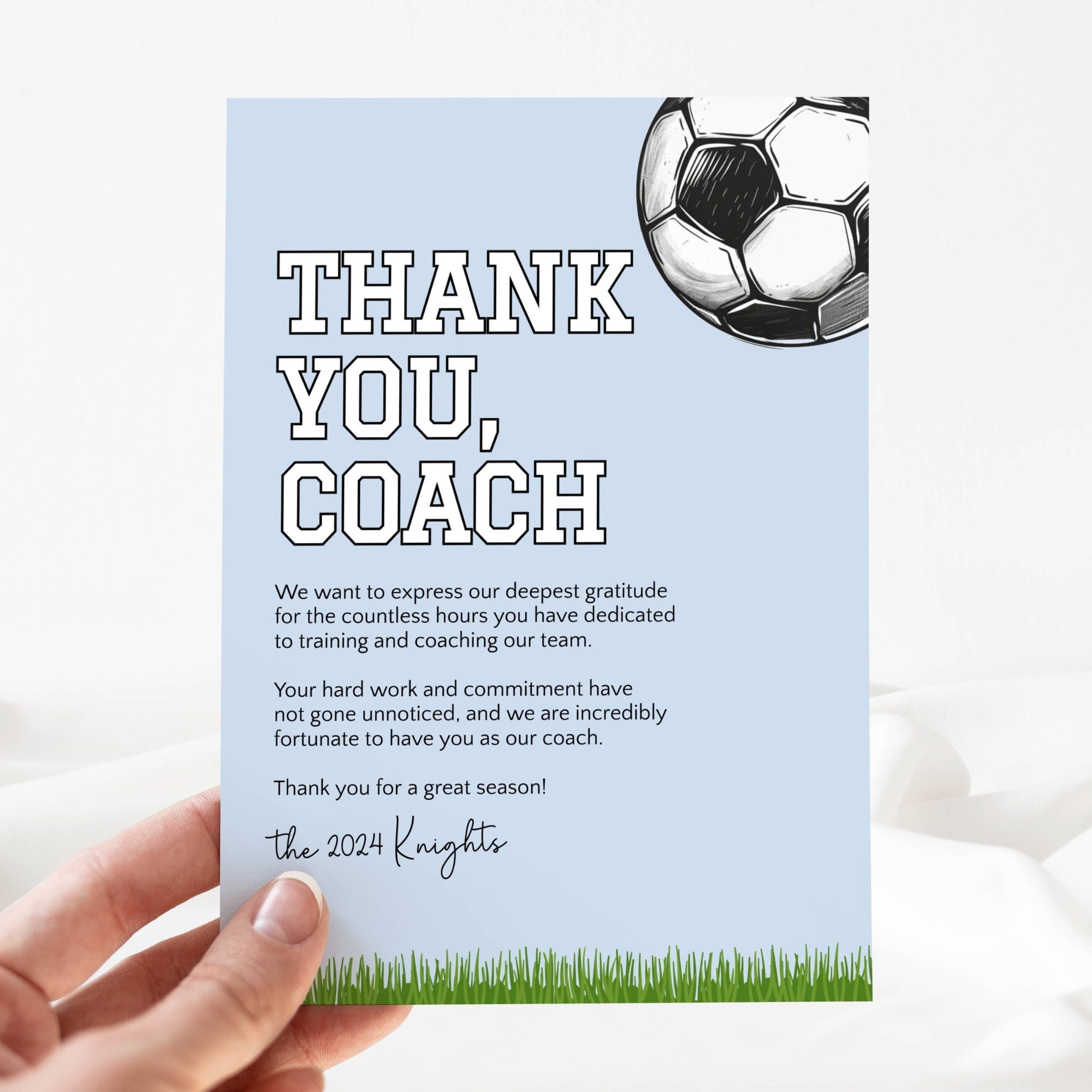 Soccer Coach Thank You Card Template Editable Thank You Coach Coach Thank You Soccer Thank You Printable Coach Appreciation LLP127 Etsy