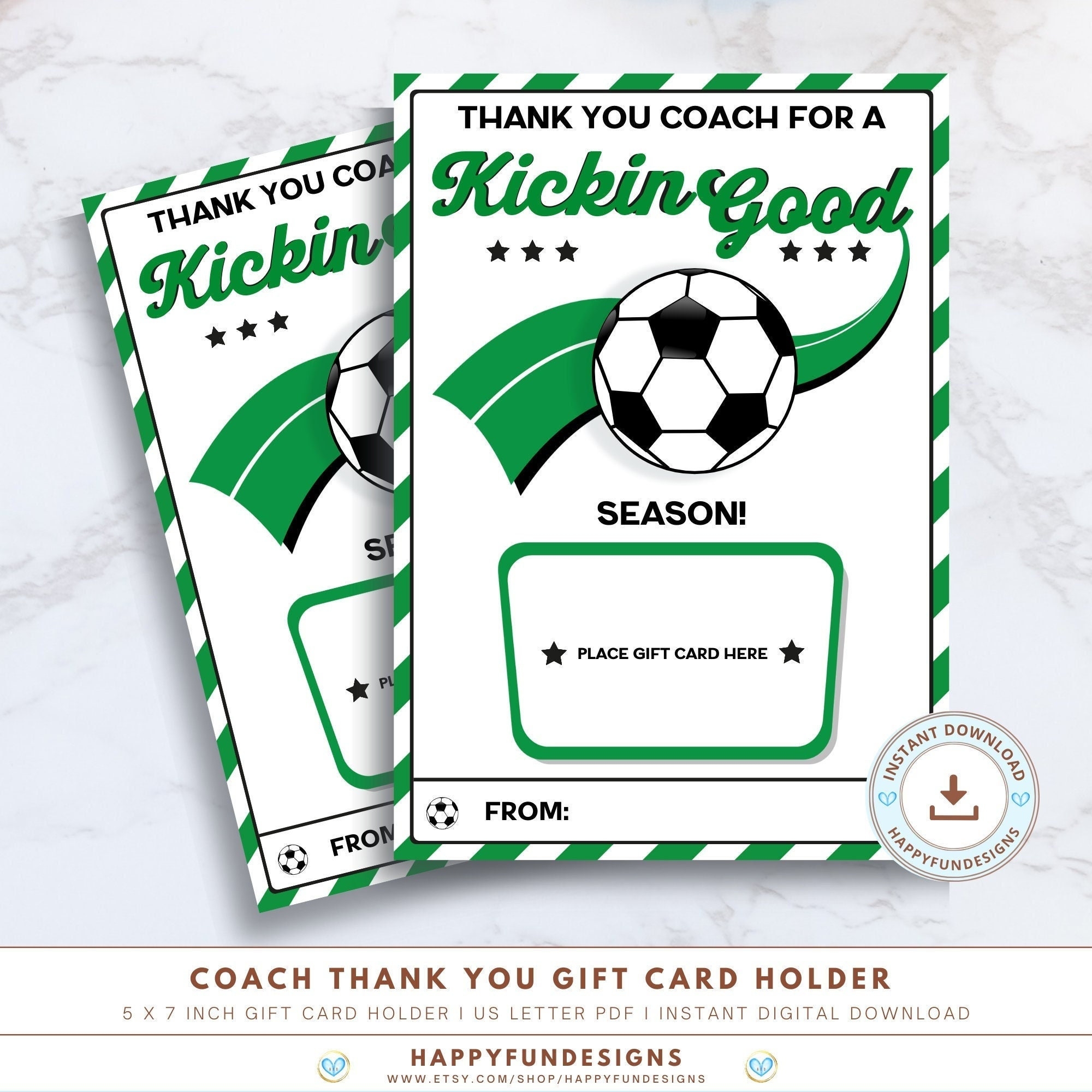 Soccer Coach Thank You Gift Card Holder Printable Soccer Team Gift Tags Team Gift For Coach Thank You Soccer Coach Card Appreciation Tag Etsy