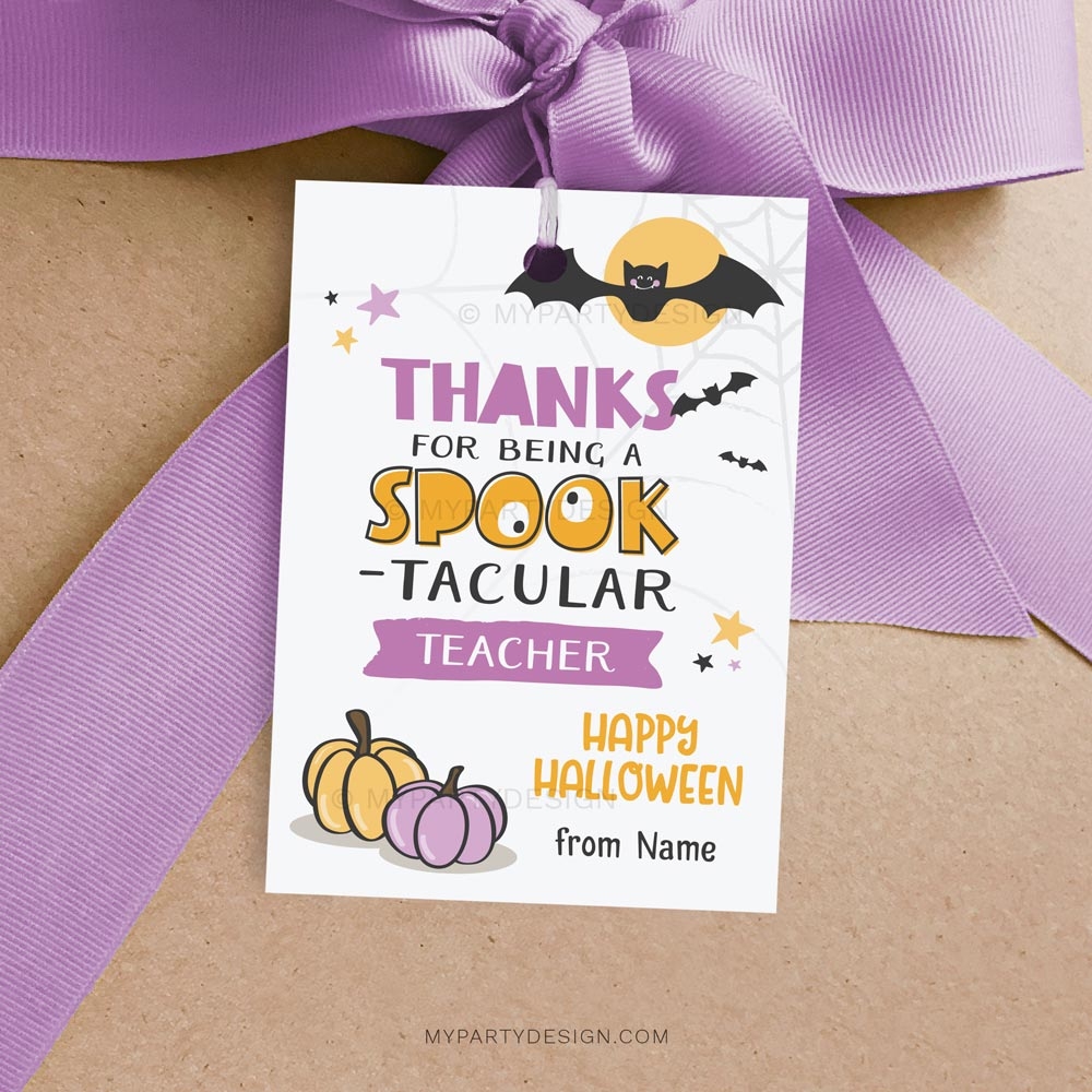 halloween teacher gift tags free printable