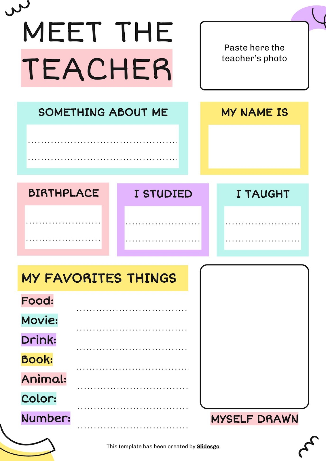 meet the teacher template editable