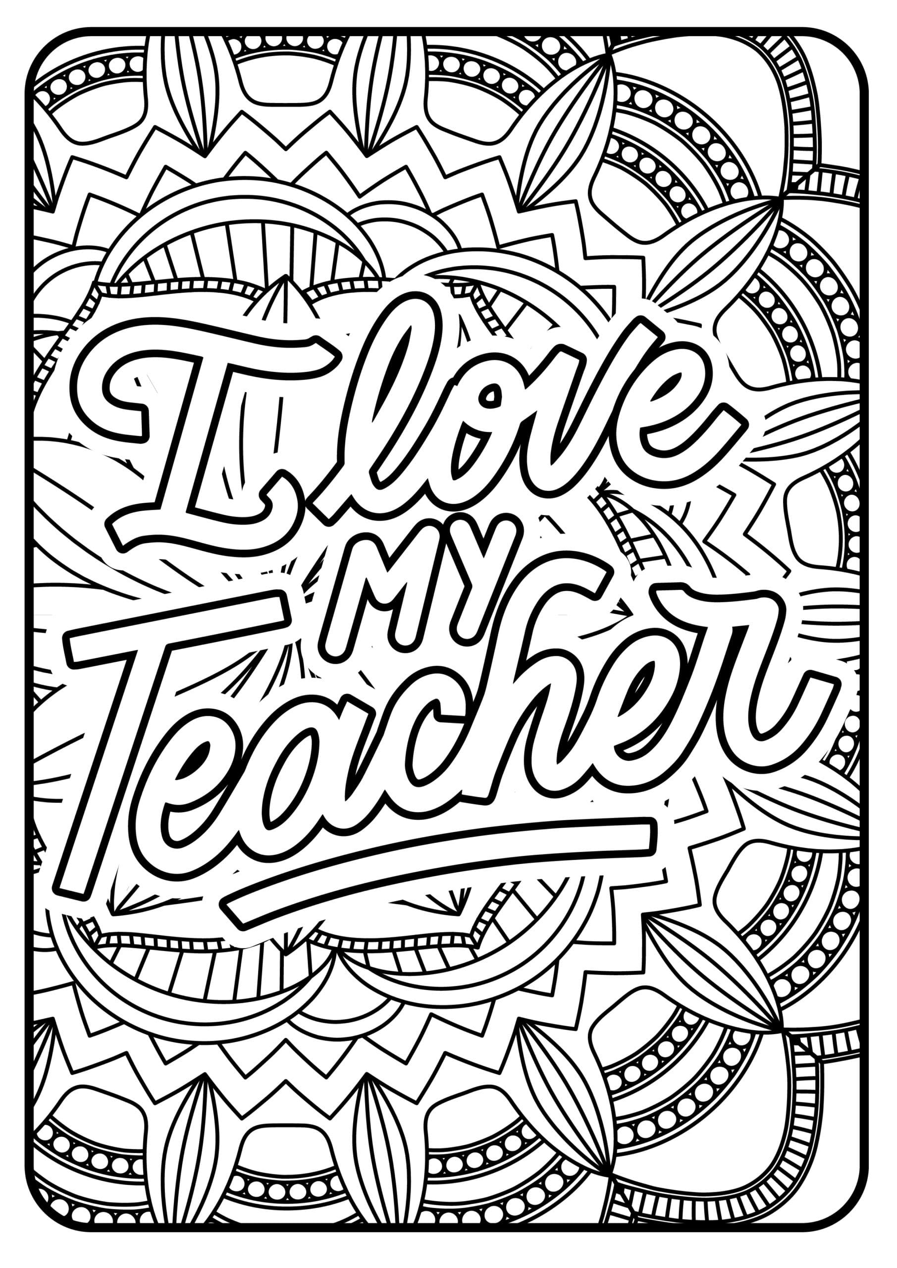 Teacher Appreciation Coloring Pages Kids Activity Zone