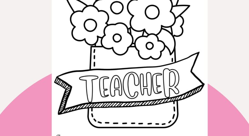 Teacher Appreciation Week Coloring Pages Printable Teacher Gift End Of School Year Coloring Sheets Valentines For Teacher Etsy