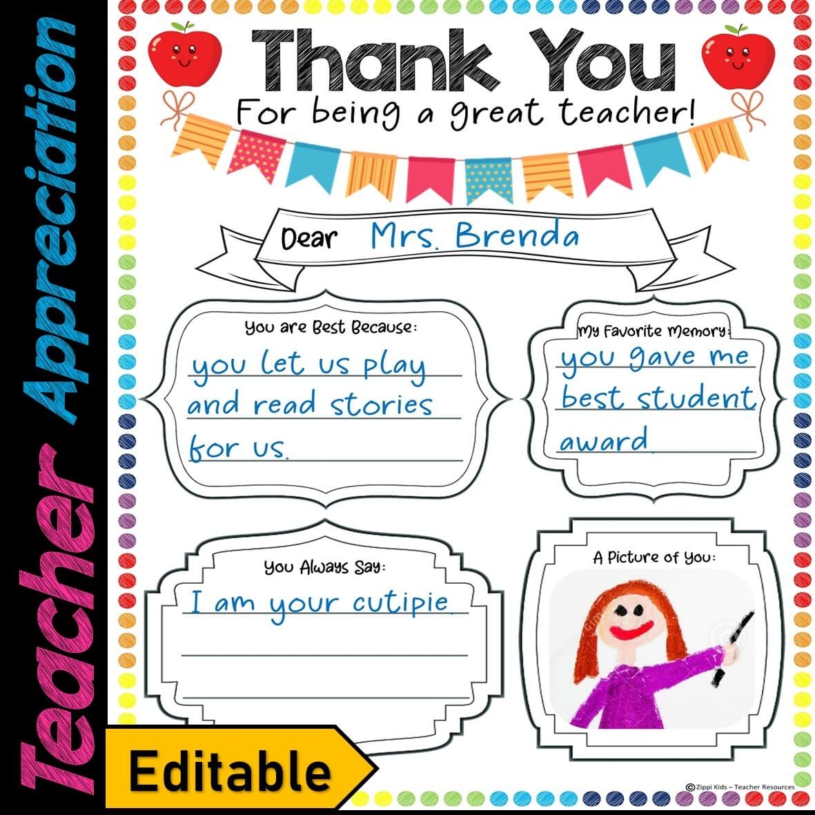 Teacher Appreciation Week Editable Template Staff Appreciation Week 1 Zippi Kids Teacher Appreciation Week Editable Template Staff Appreciation Week 1 Zippi Kids