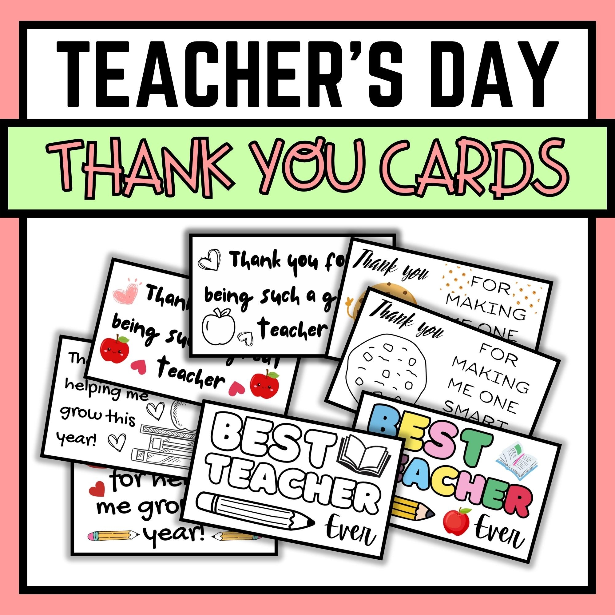 Teacher s Day Thank You Cards Teacher s Appreciation Week Thank You Cards Made By Teachers Teacher s Day Thank You Cards Teacher s Appreciation Week Thank You Cards Made By Teachers