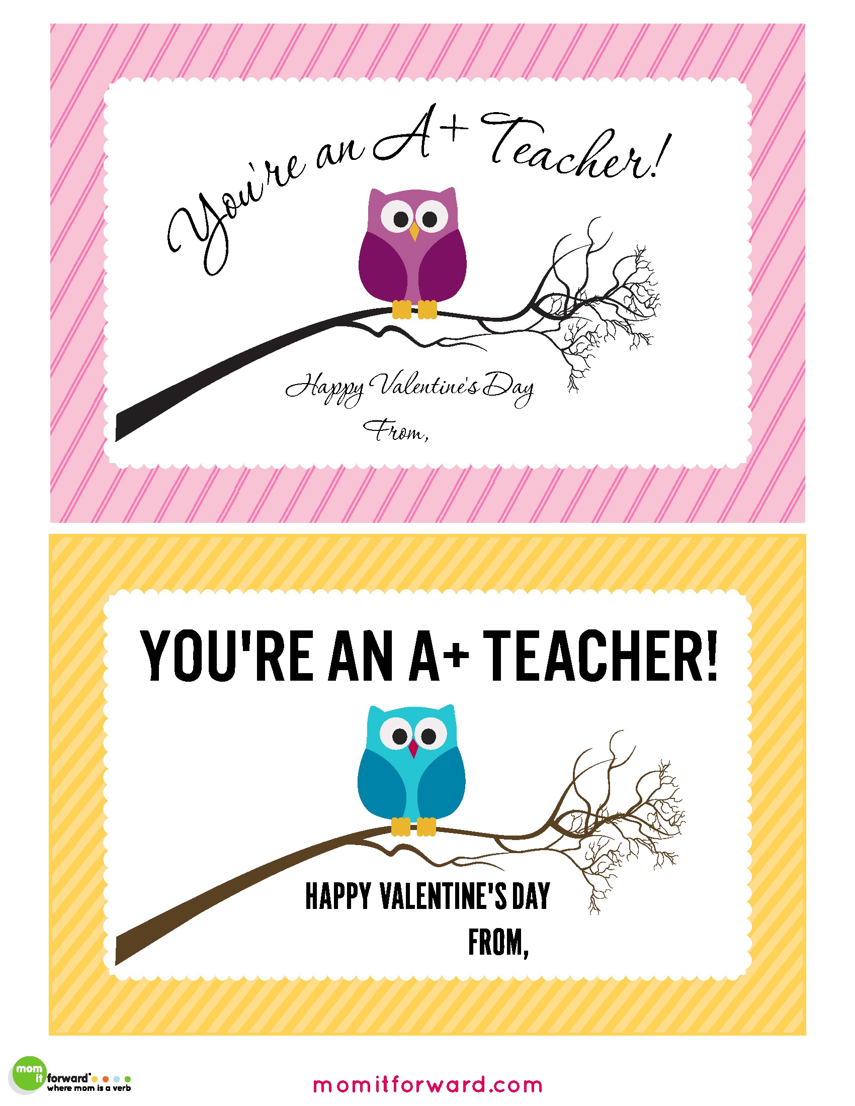 Teacher Valentines Day Cards Printable Mom It ForwardMom It Forward Teacher Valentines Day Cards Printable Mom It ForwardMom It Forward